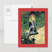 Renoir - Een meisje met een waterbad Briefkaart (Voorkant / Achterkant)