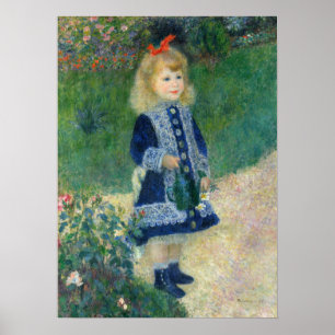 Renoir - een meisje met een waterbad poster