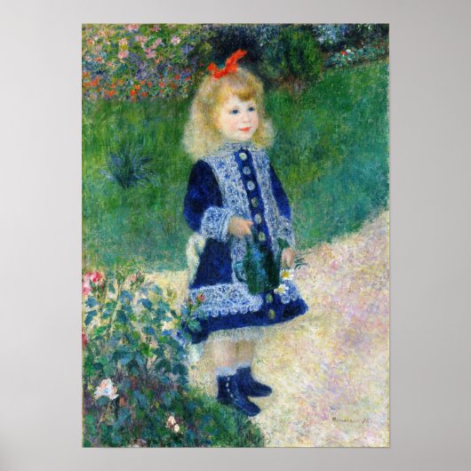 Renoir: Een meisje met een waterbad Poster (Voorkant)