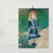 Renoir "Een meisje met een waterblik" Briefkaart (Voorkant / Achterkant)
