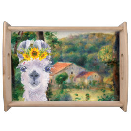 Renoir Environs of Briey en de Fancy Llama Dienblad