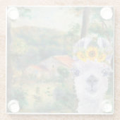 Renoir Environs of Briey en de Fancy Llama Glazen Onderzetter (Achterkant)