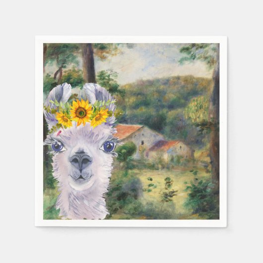 Renoir Environs of Briey en de Fancy Llama Servet (Voorkant)