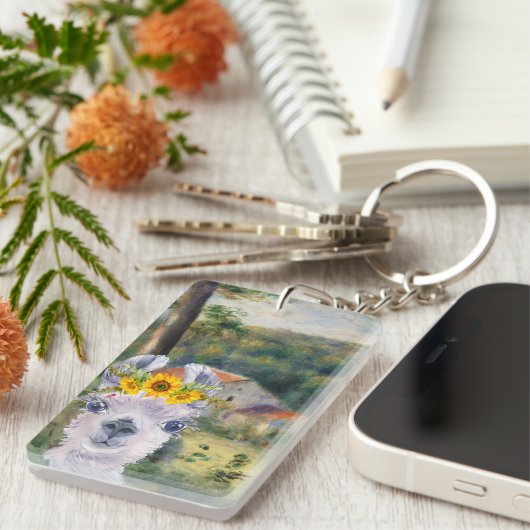 Renoir Environs of Briey en de Fancy Llama Sleutelhanger (Voorkant Rechts)