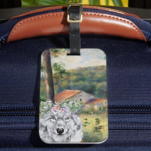 Renoir Environs of Briey en de Fancy Wolf Bagagelabel (Voorkant Insitu 2)