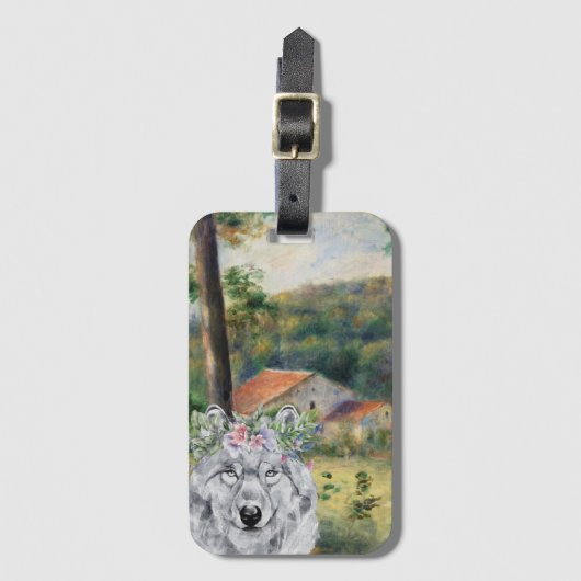 Renoir Environs of Briey en de Fancy Wolf Bagagelabel (Voorkant (verticaal))