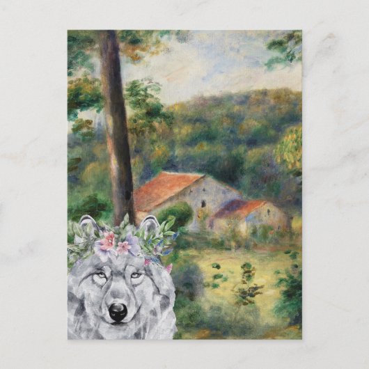 Renoir Environs of Briey en de Fancy Wolf Briefkaart (Voorkant)