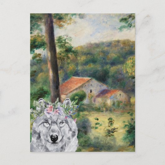 Renoir Environs of Briey en de Fancy Wolf Briefkaart (Voorkant)