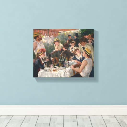 Renoir French Luncheon Boating Party Canvas Afdruk (Insitu (Houten vloer))