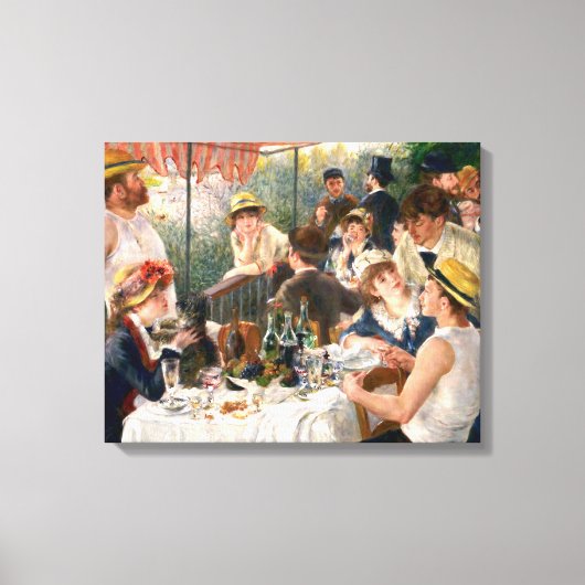 Renoir French Luncheon Boating Party Canvas Afdruk (Voorkant)