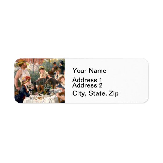 Renoir French Luncheon Boating Party Etiket (Voorkant)
