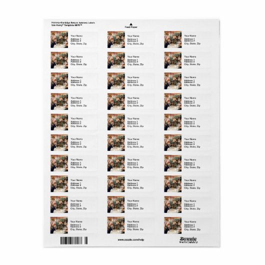 Renoir French Luncheon Boating Party Etiket (Full Sheet)