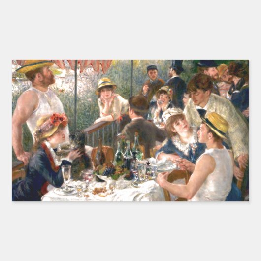 Renoir French Luncheon Boating Party Rechthoekige Sticker (Voorkant)