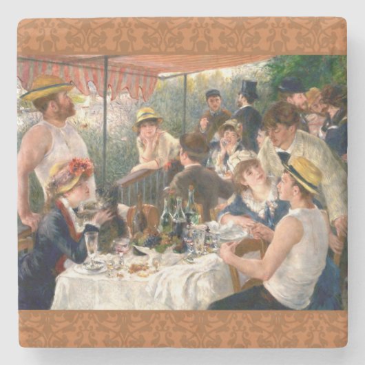 Renoir French Luncheon Boating Party Stenen Onderzetter (Voorkant)