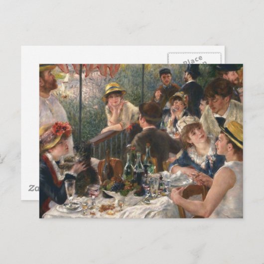 Renoir French Luncheon Boating Party Uitnodiging Briefkaart (Voorkant / Achterkant)