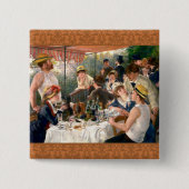Renoir French Luncheon Boating Party Vierkante Button 5,1 Cm (Voorkant)