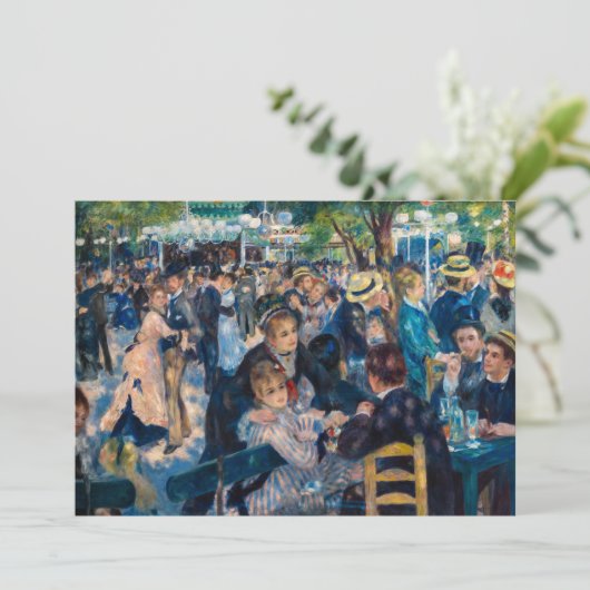 Renoir - Gelukkig Nieuwjaar / Dans in Moulin Galet Feestdagenkaart (Staand voorkant)