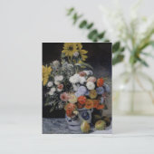 Renoir Gemengde Bloemen in een Earthenware Pot Feestdagenkaart (Staand voorkant)