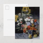 Renoir Gemengde Bloemen in een Earthenware Pot Feestdagenkaart (Voorkant / Achterkant)