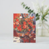 Renoir, Geraniums en Katten Briefkaart (Staand voorkant)