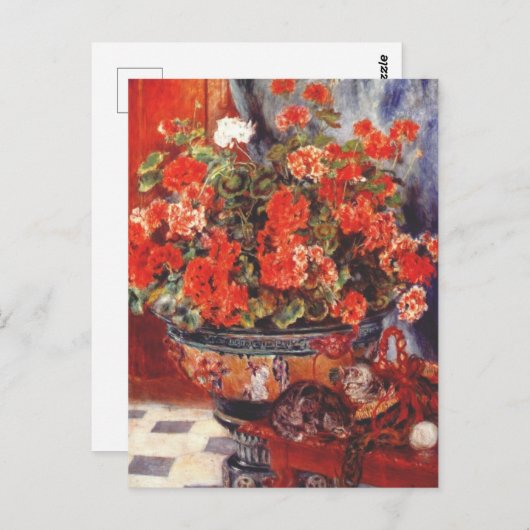 Renoir, Geraniums en Katten Briefkaart (Voorkant / Achterkant)