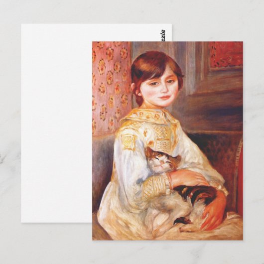 Renoir Girl met Briefkaart van katten (Voorkant / Achterkant)