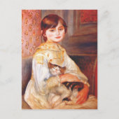 Renoir Girl met Briefkaart van katten (Voorkant)