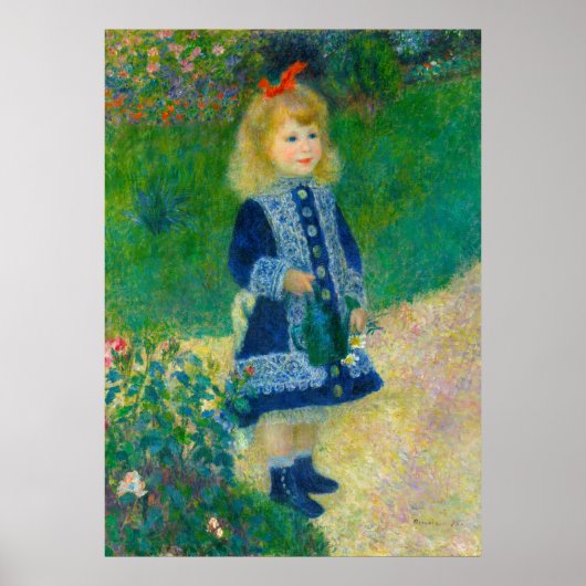 Renoir Girl met een waterbad Poster (Voorkant)