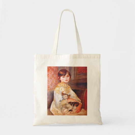Renoir Girl met kat-Canvas tas (Voorkant)