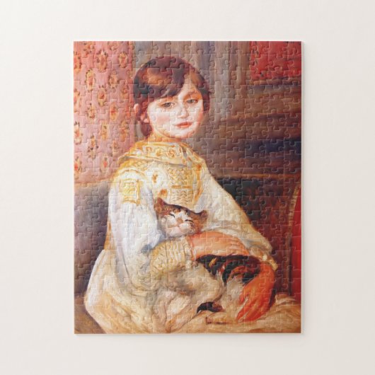 Renoir Girl met kat Puzzle Legpuzzel (Verticaal)