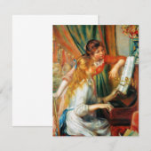 Renoir Girls bij de overdenking van de Piano Kaart (Voorkant / Achterkant)