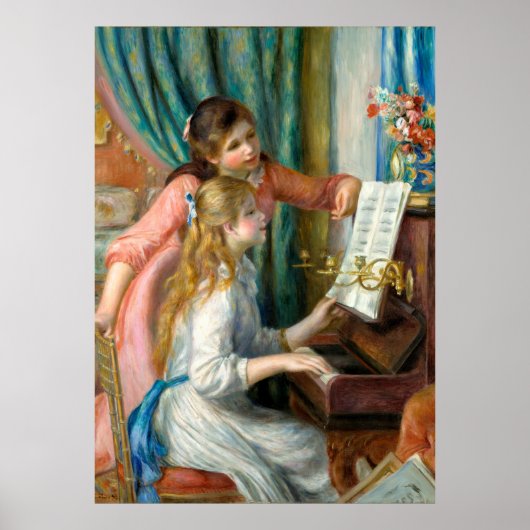 Renoir Girls bij de piano-impressionistische kunst Poster (Voorkant)