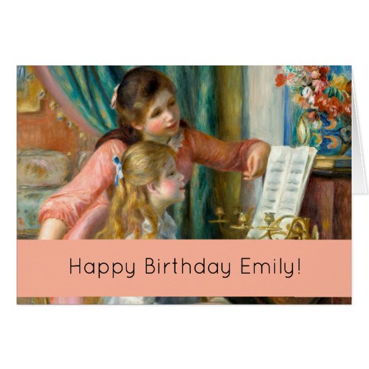 Renoir Girls op de Piano Happy Birthday (Voorkant Horizontaal)