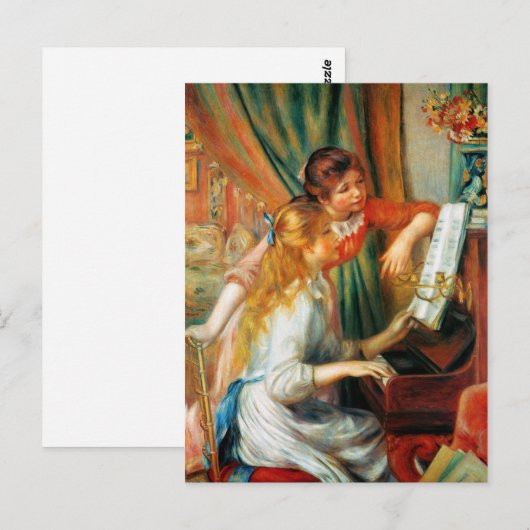 Renoir Girls op het Briefkaart Piano (Voorkant / Achterkant)
