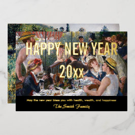 Renoir - Happy New Year / Luncheon Boating Party Folie Feestdagenkaart