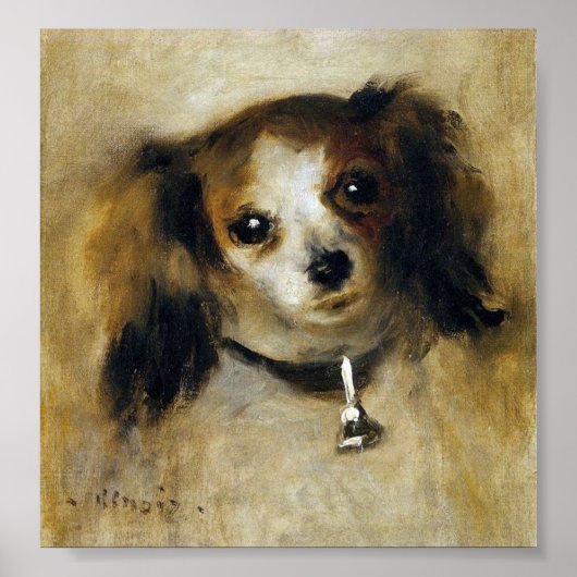 Renoir Head of A Dog Circa 1870 Poster (Voorkant)
