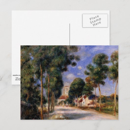 Renoir - Het dorp Essoyes binnenkomen Briefkaart (Voorkant / Achterkant)