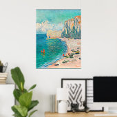 Renoir - Het strand en de Falaise d'Amont Poster (Thuiskantoor)