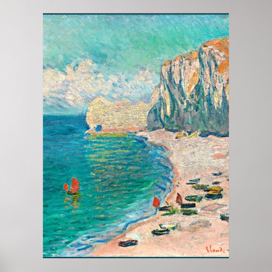 Renoir - Het strand en de Falaise d'Amont Poster (Voorkant)