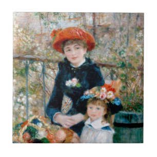 Renoir Impressionist Painting - Twee zussen Tegeltje