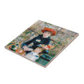 Renoir Impressionist Painting - Twee zussen Tegeltje (Zijkant)