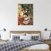Renoir - in de tuin canvas afdruk (Insitu (Slaapkamer))