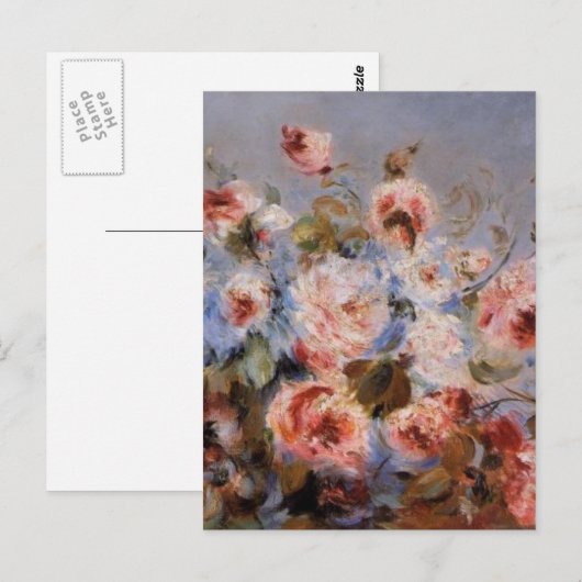 Renoir is een Bouquet van Rozen Briefkaart (Voorkant / Achterkant)