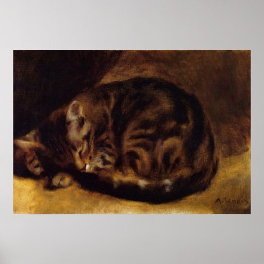 Renoir is een slaapkat poster (Voorkant)