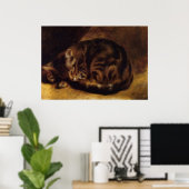 Renoir is een slaapkat poster (Thuiskantoor)