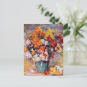 Renoir is een Vase van Tulpen en Anemones Briefkaart (Staand voorkant)