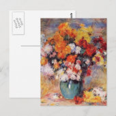 Renoir is een Vase van Tulpen en Anemones Briefkaart (Voorkant / Achterkant)