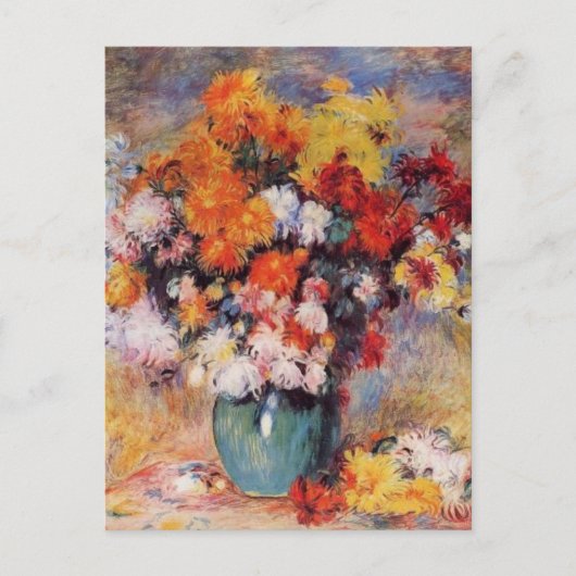 Renoir is een Vase van Tulpen en Anemones Briefkaart (Voorkant)