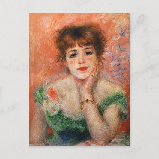 Renoir Jean Samary in een Low Necked Dress Briefka Briefkaart (Voorkant)