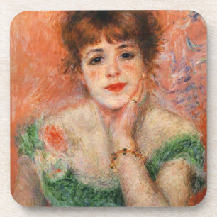 Renoir Jean Samary in een Low Necked Dress Onderze Drankjes Onderzetter